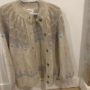 Acrylic blend button up sweater